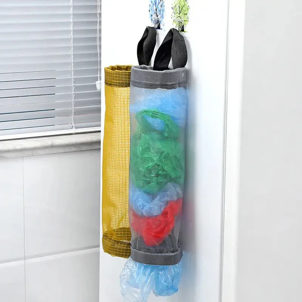 Hanging Folding Mesh Garbage Bag Organizer - Image 2